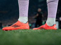 Close up of shoes of Isaak Toure' of Udinese Calcio during the Serie A Enilive match between AS Roma and Udinese Calcio at Stadio Olimpico o...