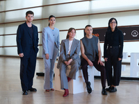 Alauda Ruiz, Loreto Mauleon, Ivan Pellicer, Miguel Bernard, and Nagore Aranburu attend the photocall for Querer during the 72nd San Sebastia...