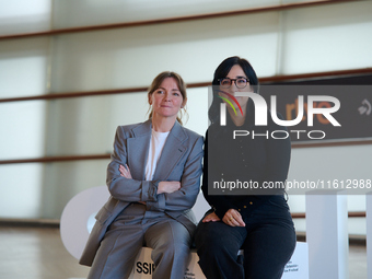 Alauda Ruiz and Nagore Aranburu attend the photocall for Querer during the 72nd San Sebastian International Film Festival in San Sebastian,...