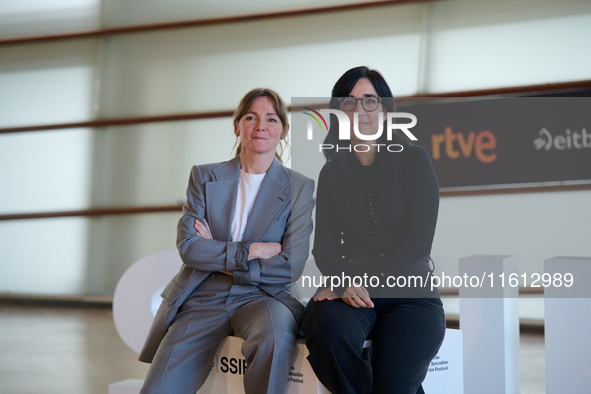 Alauda Ruiz and Nagore Aranburu attend the photocall for Querer during the 72nd San Sebastian International Film Festival in San Sebastian,...