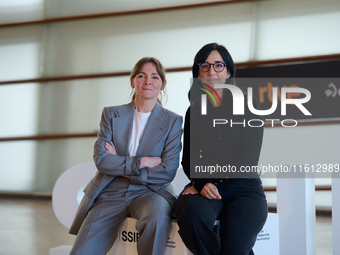 Alauda Ruiz and Nagore Aranburu attend the photocall for Querer during the 72nd San Sebastian International Film Festival in San Sebastian,...