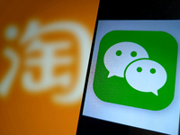 Taobao supports WeChat Pay in Suqian, Jiangsu province, China, on September 27, 2024. (