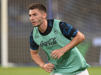 Billy Gilmour of SSC Napoli warms up before the Coppa Italia match between SSC Napoli and Palermo FC at Stadio Diego Armando Maradona Naples...