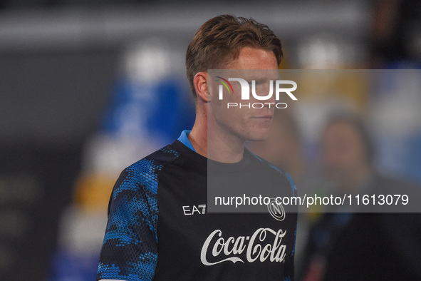 Scott McTominay of SSC Napoli during the Coppa Italia match between SSC Napoli and Palermo FC at Stadio Diego Armando Maradona Naples Italy...