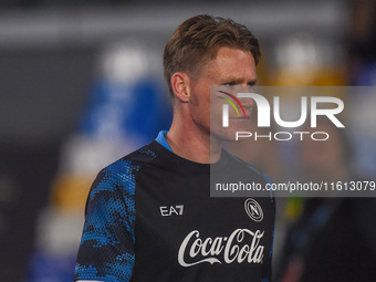 Scott McTominay of SSC Napoli during the Coppa Italia match between SSC Napoli and Palermo FC at Stadio Diego Armando Maradona Naples Italy...