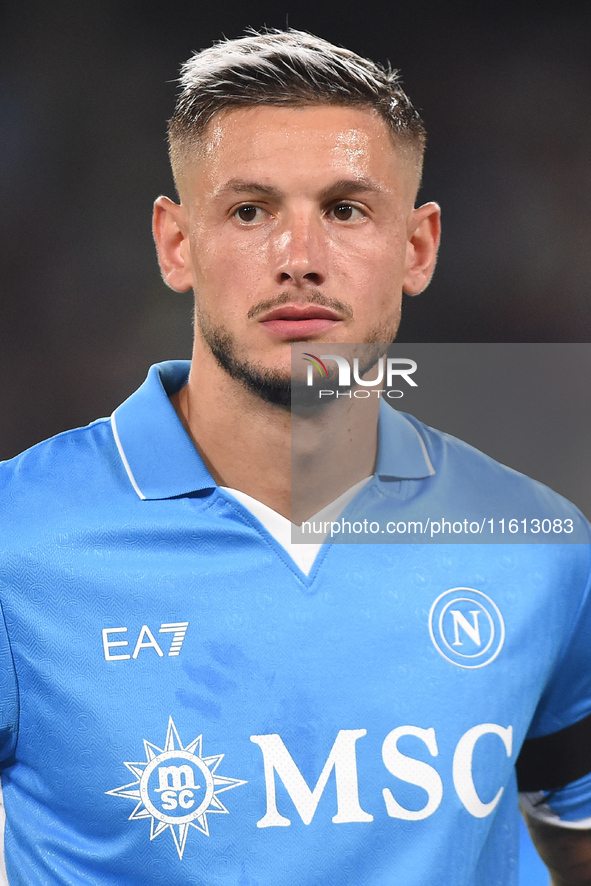 Pasquale Mazzocchi of SSC Napoli during the Coppa Italia match between SSC Napoli and Palermo FC at Stadio Diego Armando Maradona Naples Ita...