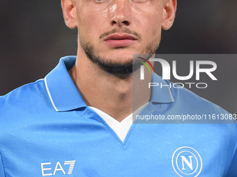 Pasquale Mazzocchi of SSC Napoli during the Coppa Italia match between SSC Napoli and Palermo FC at Stadio Diego Armando Maradona Naples Ita...