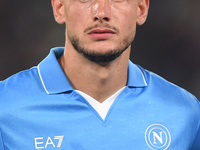 Pasquale Mazzocchi of SSC Napoli during the Coppa Italia match between SSC Napoli and Palermo FC at Stadio Diego Armando Maradona Naples Ita...