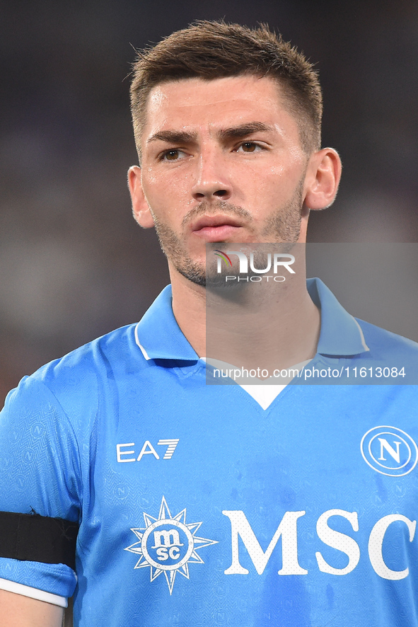 Billy Gilmour of SSC Napoli during the Coppa Italia match between SSC Napoli and Palermo FC at Stadio Diego Armando Maradona Naples Italy on...