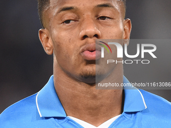 David Neres of SSC Napoli during the Coppa Italia match between SSC Napoli and Palermo FC at Stadio Diego Armando Maradona Naples Italy on 2...