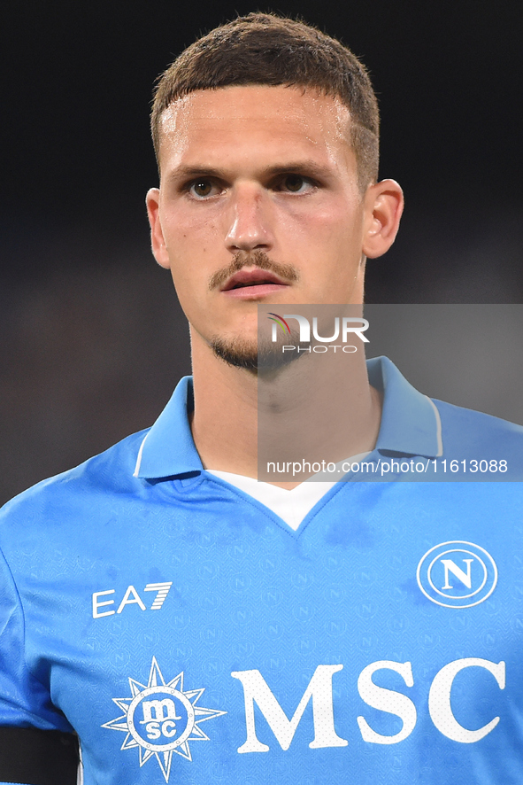 Rafa Marin of SSC Napoli during the Coppa Italia match between SSC Napoli and Palermo FC at Stadio Diego Armando Maradona Naples Italy on 26...