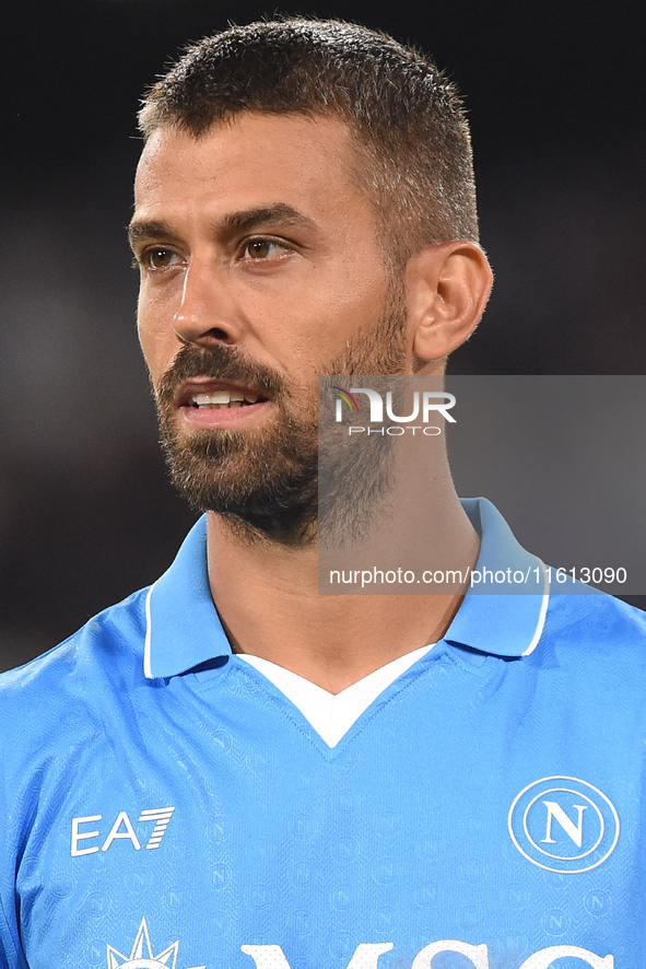 Leonardo Spinazzola of SSC Napoli during the Coppa Italia match between SSC Napoli and Palermo FC at Stadio Diego Armando Maradona Naples It...