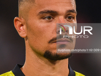 Elia Caprile of SSC Napoli during the Coppa Italia match between SSC Napoli and Palermo FC at Stadio Diego Armando Maradona Naples Italy on...