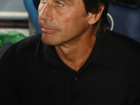 Antonio Conte Head Coach of SSC Napoli during the Coppa Italia match between SSC Napoli and Palermo FC at Stadio Diego Armando Maradona Napl...