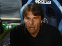 Antonio Conte Head Coach of SSC Napoli during the Coppa Italia match between SSC Napoli and Palermo FC at Stadio Diego Armando Maradona Napl...