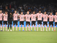 Players of Palermo FC during the Coppa Italia match between SSC Napoli and Palermo FC at Stadio Diego Armando Maradona Naples Italy on 26 Se...