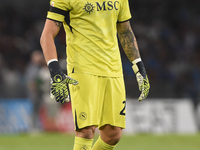 Elia Caprile of SSC Napoli during the Coppa Italia match between SSC Napoli and Palermo FC at Stadio Diego Armando Maradona Naples Italy on...