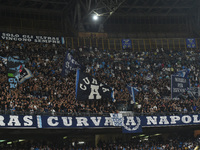 Supporters of SSC Napoli during the Coppa Italia match between SSC Napoli and Palermo FC at Stadio Diego Armando Maradona Naples Italy on 26...