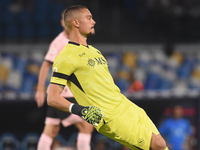 Elia Caprile of SSC Napoli during the Coppa Italia match between SSC Napoli and Palermo FC at Stadio Diego Armando Maradona Naples Italy on...