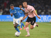 Kristoffer Lund of Palermo FC during the Coppa Italia match between SSC Napoli and Palermo FC at Stadio Diego Armando Maradona Naples Italy...