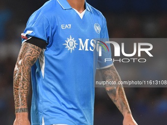 Leonardo Spinazzola of SSC Napoli during the Coppa Italia match between SSC Napoli and Palermo FC at Stadio Diego Armando Maradona Naples It...