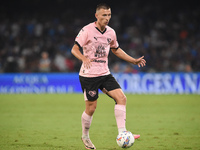 Kristoffer Lund of Palermo FC during the Coppa Italia match between SSC Napoli and Palermo FC at Stadio Diego Armando Maradona Naples Italy...