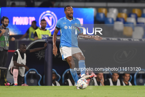 Juan Jesus of SSC Napoli during the Coppa Italia match between SSC Napoli and Palermo FC at Stadio Diego Armando Maradona Naples Italy on 26...