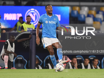 Juan Jesus of SSC Napoli during the Coppa Italia match between SSC Napoli and Palermo FC at Stadio Diego Armando Maradona Naples Italy on 26...