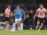 Giacomo Raspadori of SSC Napoli during the Coppa Italia match between SSC Napoli and Palermo FC at Stadio Diego Armando Maradona Naples Ital...