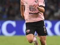 Kristoffer Lund of Palermo FC during the Coppa Italia match between SSC Napoli and Palermo FC at Stadio Diego Armando Maradona Naples Italy...