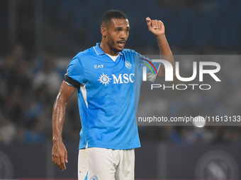 Juan Jesus of SSC Napoli during the Coppa Italia match between SSC Napoli and Palermo FC at Stadio Diego Armando Maradona Naples Italy on 26...