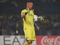 Elia Caprile of SSC Napoli during the Coppa Italia match between SSC Napoli and Palermo FC at Stadio Diego Armando Maradona Naples Italy on...