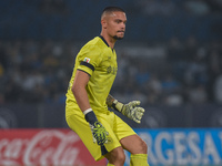 Elia Caprile of SSC Napoli during the Coppa Italia match between SSC Napoli and Palermo FC at Stadio Diego Armando Maradona Naples Italy on...