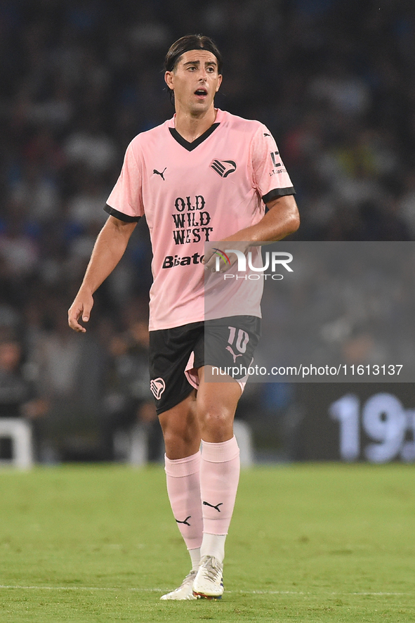 Filippo Ranocchia of Palermo FC during the Coppa Italia match between SSC Napoli and Palermo FC at Stadio Diego Armando Maradona Naples Ital...