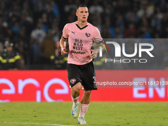 Dario Saric of Palermo FC during the Coppa Italia match between SSC Napoli and Palermo FC at Stadio Diego Armando Maradona Naples Italy on 2...