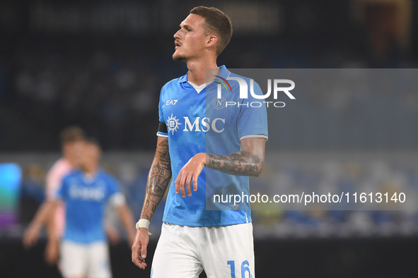 Rafa Marin of SSC Napoli during the Coppa Italia match between SSC Napoli and Palermo FC at Stadio Diego Armando Maradona Naples Italy on 26...