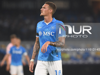 Rafa Marin of SSC Napoli during the Coppa Italia match between SSC Napoli and Palermo FC at Stadio Diego Armando Maradona Naples Italy on 26...