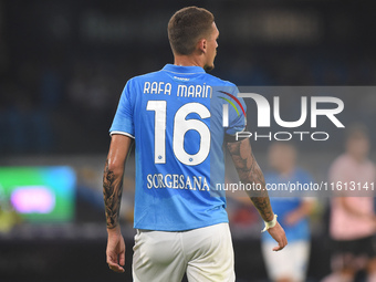 Rafa Marin of SSC Napoli during the Coppa Italia match between SSC Napoli and Palermo FC at Stadio Diego Armando Maradona Naples Italy on 26...