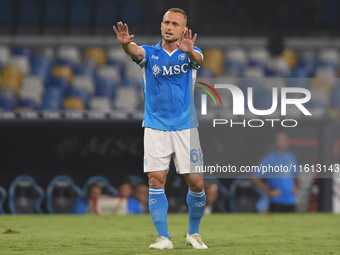 Stanislav Lobotka of SSC Napoli during the Coppa Italia match between SSC Napoli and Palermo FC at Stadio Diego Armando Maradona Naples Ital...