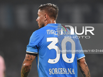 Pasquale Mazzocchi of SSC Napoli during the Coppa Italia match between SSC Napoli and Palermo FC at Stadio Diego Armando Maradona Naples Ita...