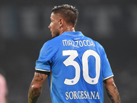 Pasquale Mazzocchi of SSC Napoli during the Coppa Italia match between SSC Napoli and Palermo FC at Stadio Diego Armando Maradona Naples Ita...