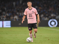 Kristoffer Lund of Palermo FC during the Coppa Italia match between SSC Napoli and Palermo FC at Stadio Diego Armando Maradona Naples Italy...