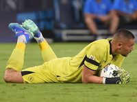 Elia Caprile of SSC Napoli during the Coppa Italia match between SSC Napoli and Palermo FC at Stadio Diego Armando Maradona Naples Italy on...