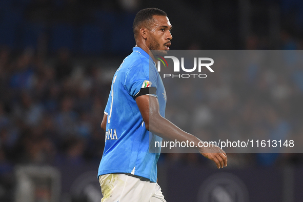 Juan Jesus of SSC Napoli during the Coppa Italia match between SSC Napoli and Palermo FC at Stadio Diego Armando Maradona Naples Italy on 26...