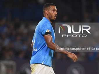 Juan Jesus of SSC Napoli during the Coppa Italia match between SSC Napoli and Palermo FC at Stadio Diego Armando Maradona Naples Italy on 26...