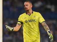 Elia Caprile of SSC Napoli during the Coppa Italia match between SSC Napoli and Palermo FC at Stadio Diego Armando Maradona Naples Italy on...