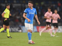 Billy Gilmour of SSC Napoli during the Coppa Italia match between SSC Napoli and Palermo FC at Stadio Diego Armando Maradona Naples Italy on...