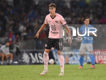 Aljosa Vasic of Palermo FC during the Coppa Italia match between SSC Napoli and Palermo FC at Stadio Diego Armando Maradona Naples Italy on...