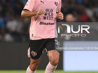 Pietro Ceccaroni of Palermo FC during the Coppa Italia match between SSC Napoli and Palermo FC at Stadio Diego Armando Maradona Naples Italy...