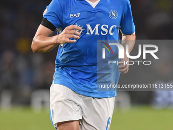 Billy Gilmour of SSC Napoli during the Coppa Italia match between SSC Napoli and Palermo FC at Stadio Diego Armando Maradona Naples Italy on...